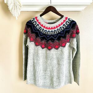 United States Sweaters Brand Gray Winter Christmas Pullover -Large - Stunning!